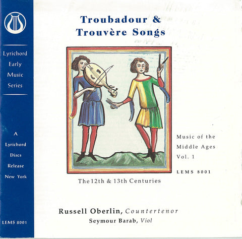 Music of the Middle Ages, Vol. 1: Troubadour and Trouvere Songs (12th and 13th Century) <font color="bf0606"><i>DOWNLOAD ONLY</i></font> LEMS-8001